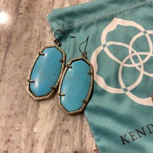 Kendra Scott Danielle Silver Earrings in Turquoise